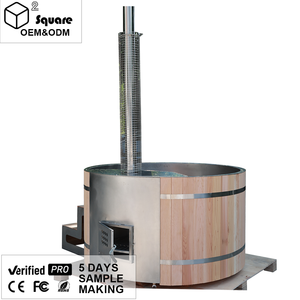 Design inovador Thick Wooden Panel <span class=keywords><strong>Hot</strong></span> Tub com controle manual de temperatura para pequenas casas e cabines móveis - Product Image 2