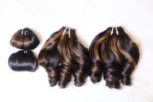 二重描画バージンキューティクルアラインファンミヘア12a叔母フミヘアバンドルエッグカールベトナムの生の髪