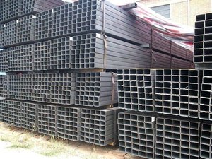 Tubo De Ferro Preto Tubo Quadrado De Ferro De Aço Suave Laminado Tubo De Aço Retangular De Carbono