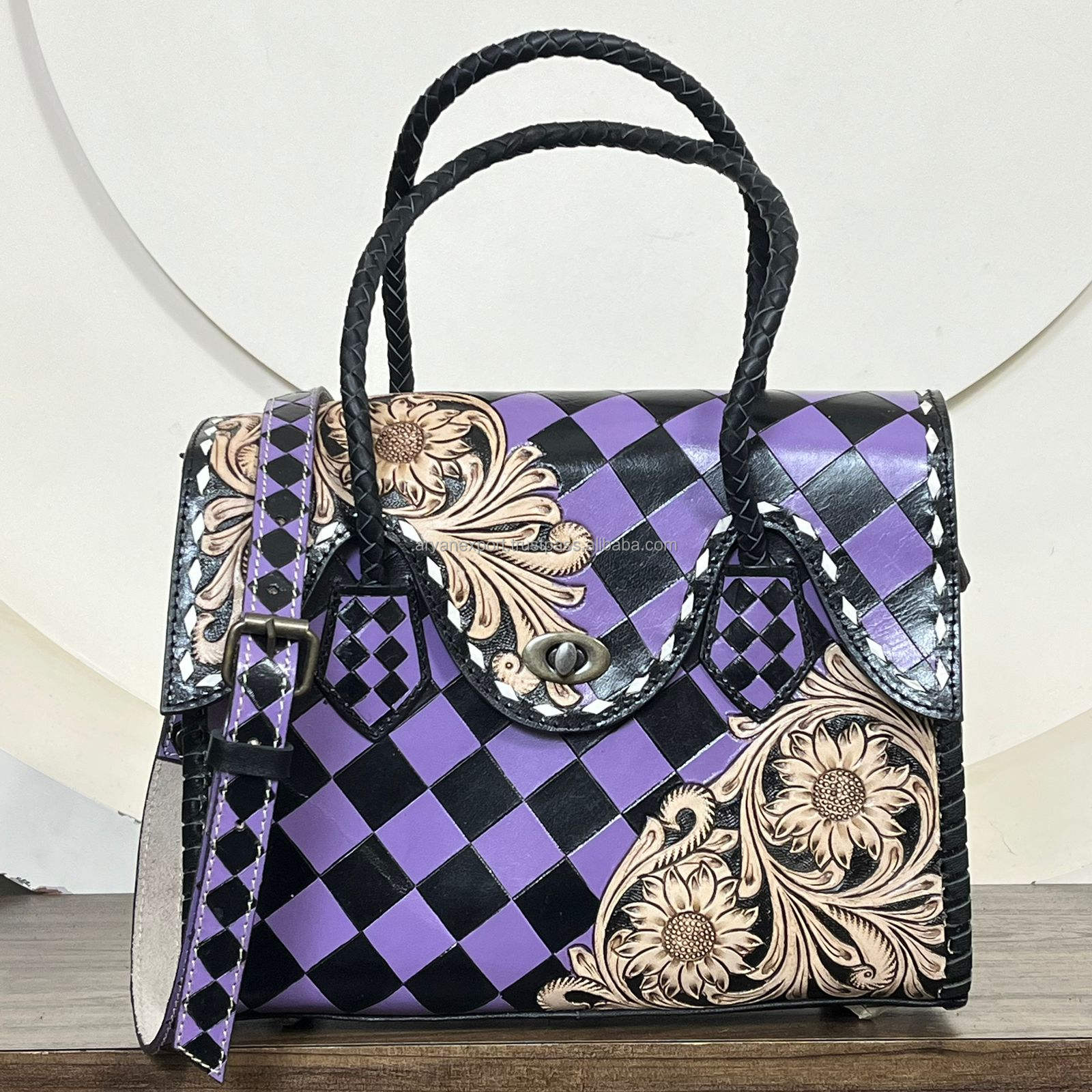 Purple & Black Checkered