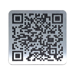 QR quadrato in metallo tag in alluminio per la decorazione con stampa digitale