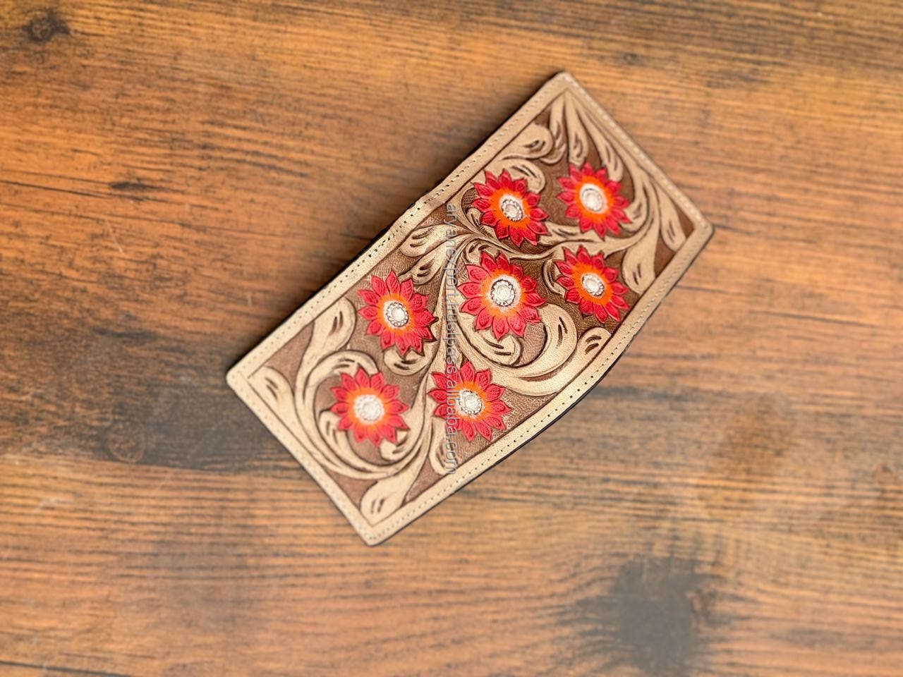 Brown With Floral Tooling