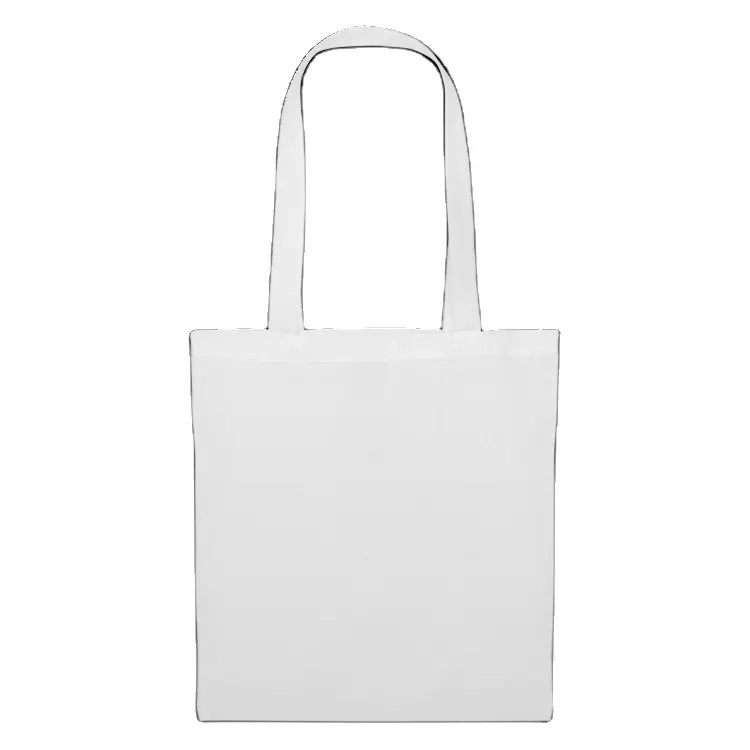 Tas belanja katun ramah lingkungan Fashion Tote Bag kanvas bergaya Logo kustom untuk perjalanan wanita tas belanja katun bekas