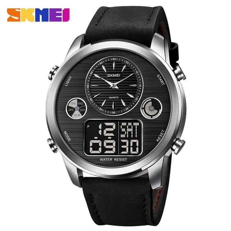 Trendy skmei leisure multifunctional world time LED sports watch