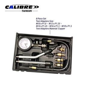 TAIWAN <strong>CALIBRE</strong> 8PC Deluxe <strong>Compression</strong> Tester Kit for Inline Engines, <strong>Compression</strong> Check Kit