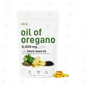 Siyah tohumu yağı ile organik Oregano yağı Softgels Carvacrol Thymol destek Oregano yağı ve siyah tohum yağı yumuşak jel kapsüller - Product Image 1