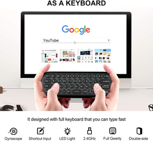 Original W1 2.4G BLE Wireless Mini <strong>Keyboard</strong> and Smart TV Remote <strong>Control</strong> Air Flying Mouse with Learning <strong>Code</strong> Made of Plastic - Product Image 4