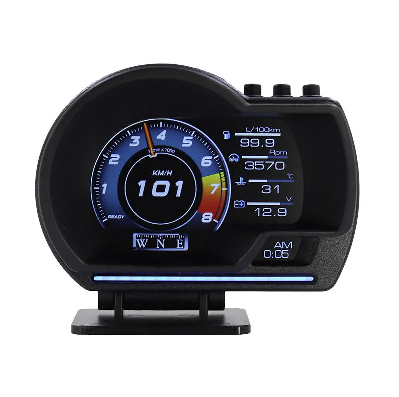 Head up Display OBD2 + GPS HUD Auto Display Smart Car HUD Gauge Velocímetro Digital Odómetro Alarma de seguridad