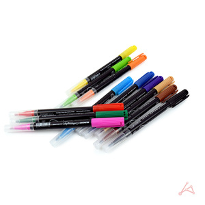 Sanat yazı ve tasarım için 12 renk kaligrafi ikiz kalem ucu Set - Product Image 4