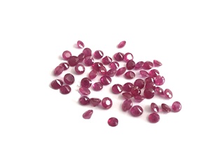 2.5mm טבעי רובי יהלום עגול לחתוך יקרות רופפות חן סיטונאי מחיר טבעי Loose אבני חן בתפזורת אבני חן נמוך מחיר