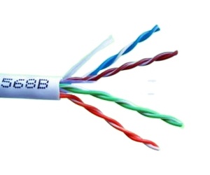 สายแลนแลนสำหรับใช้ในอาคารที่มีประสิทธิภาพสูง305ม. CAT5E 4*2*0.49 24AWG 100MHz LSZH ผ่านการทดสอบ - Product Image 4