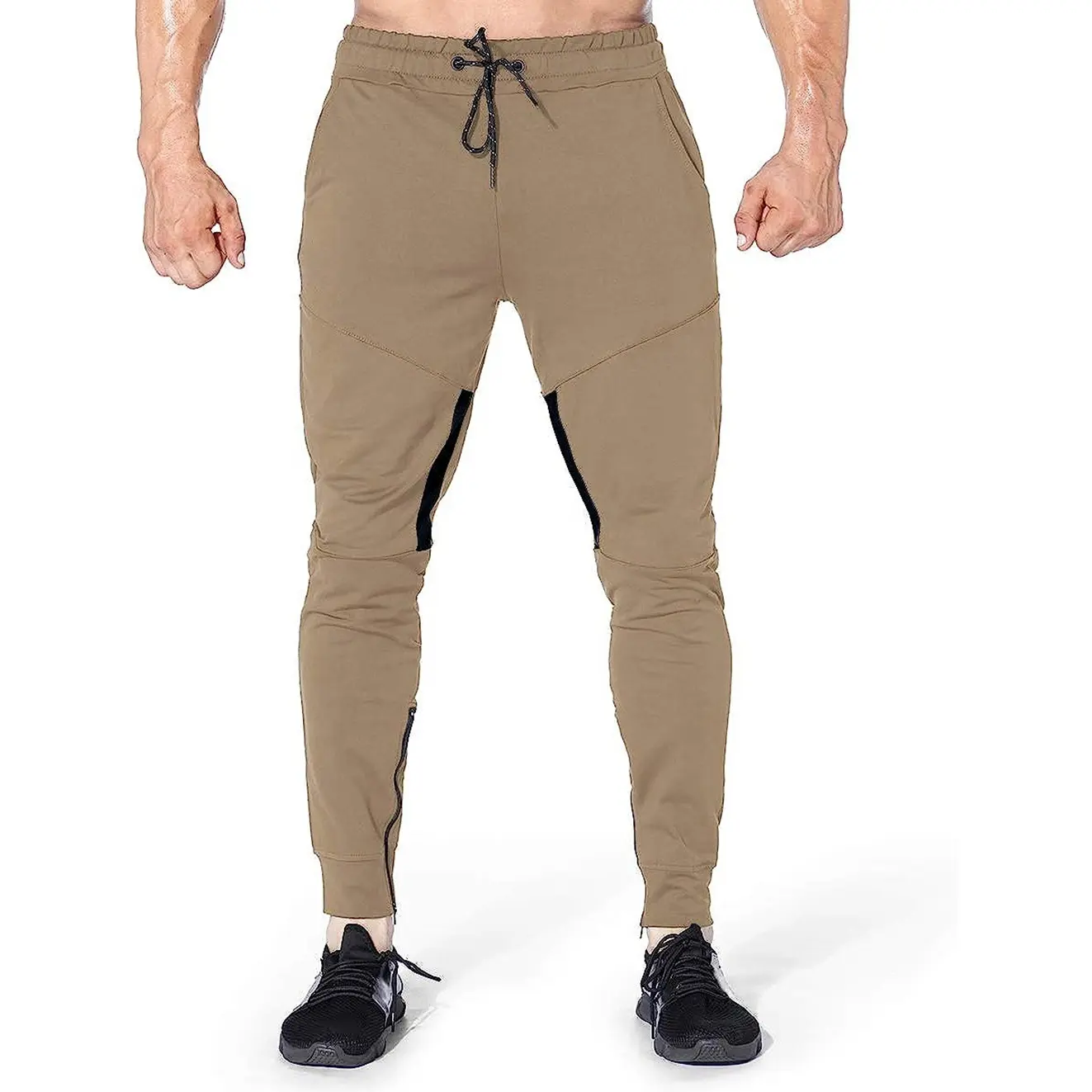 Nouveau 2024 vente en gros blanc hommes pantalons d'entraînement pantalons de survêtement de sport Gym Joggers pantalon pour hommes coton survêtement pantalon respirant