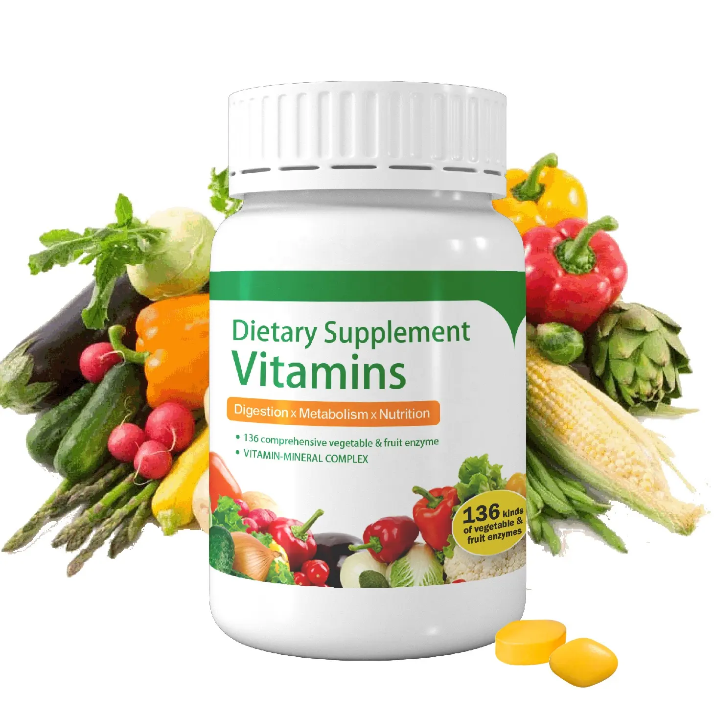 Handige Alles-In-Één Vitamine & Supplement Zinkvitaminen C D Aminozuren Sportvoeding Prestatie Multivitamine Voor Vrouwen Mannen