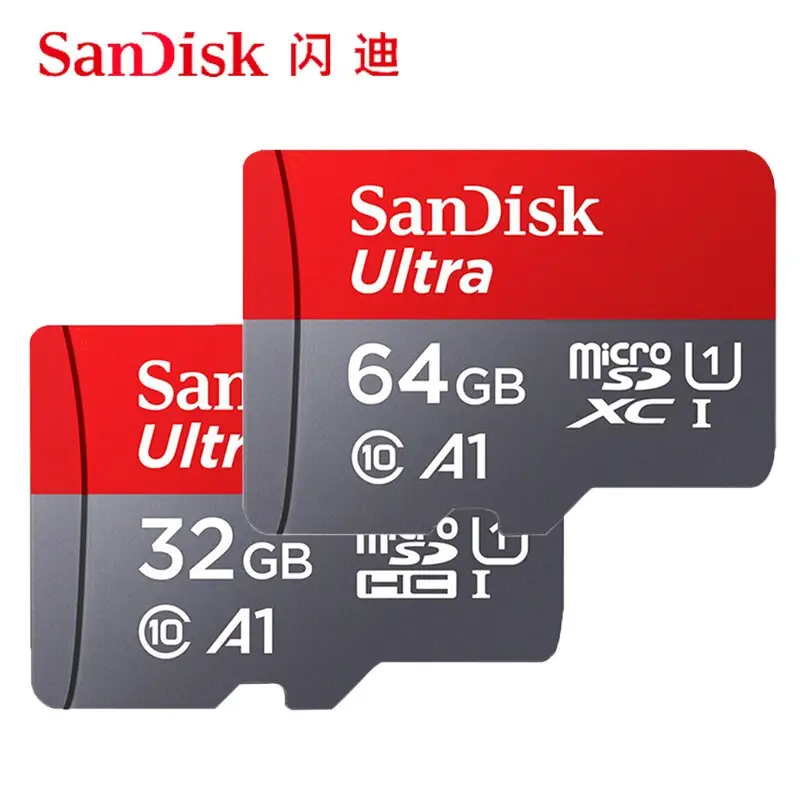 Sandisk kartu Ultra mikro SD, mikro SD 32GB 64GB kartu SD mikro/TF kartu Flash 150 M/s kamera Video U1 C10 A1 kartu MicroSD untuk ponsel