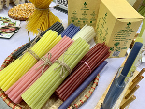 越南制造的新材料木薯大米食用吸管可生物降解一次性饮用吸管