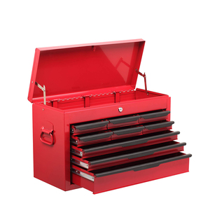 9抽屉超厚高品质专业工具储物盒红色带手柄锁 - Product Image 4