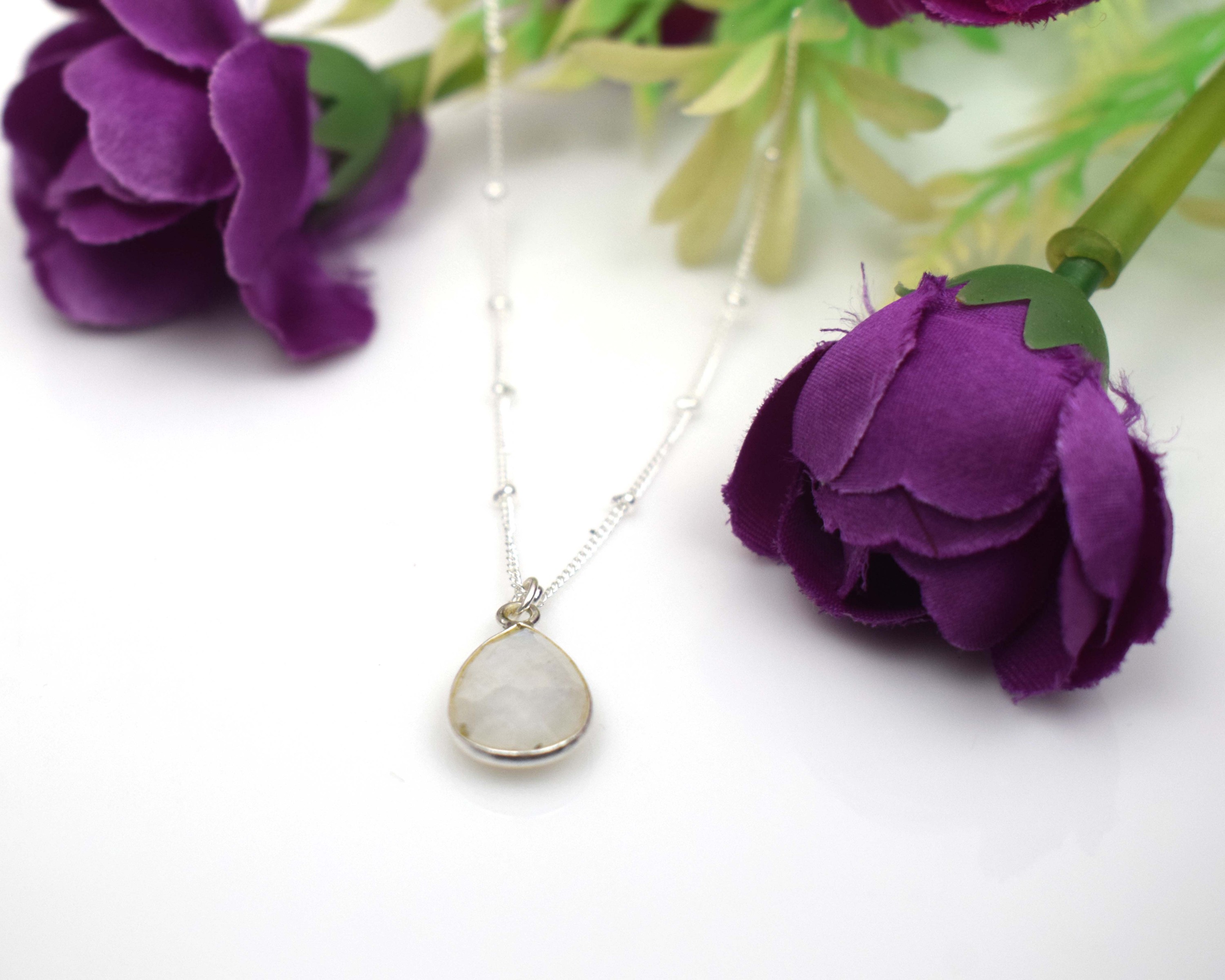 Moonstone Teardrop Pendant