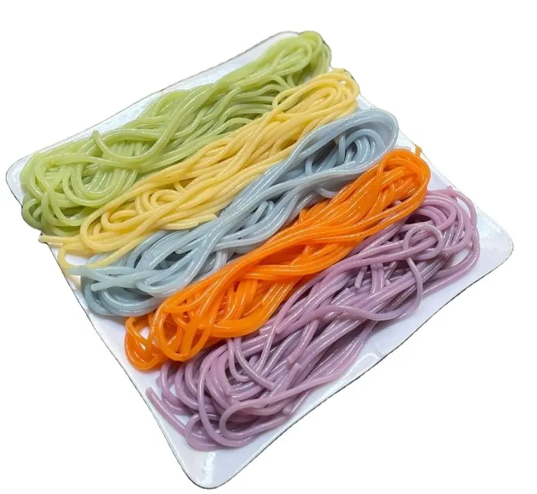 Cinque colori spaghetti di riso da cucina dalla fabbrica del Vietnam/vermicelli di riso essiccato colorato senza glutine e sicuro per la salute dal Vietnam
