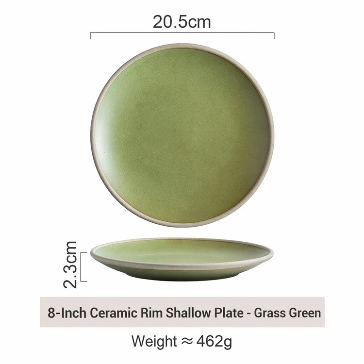8 inch round grass green