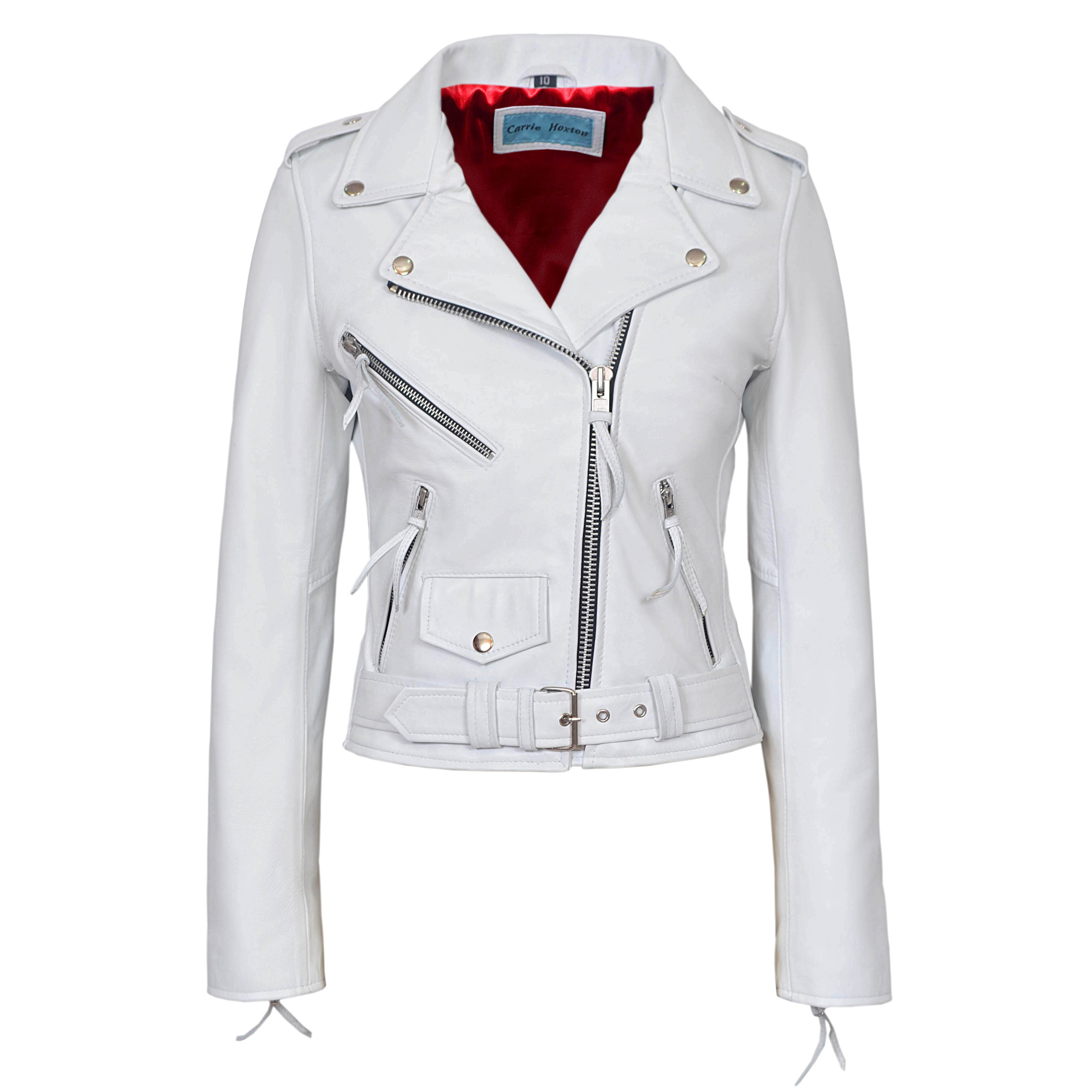 White with Red Lining