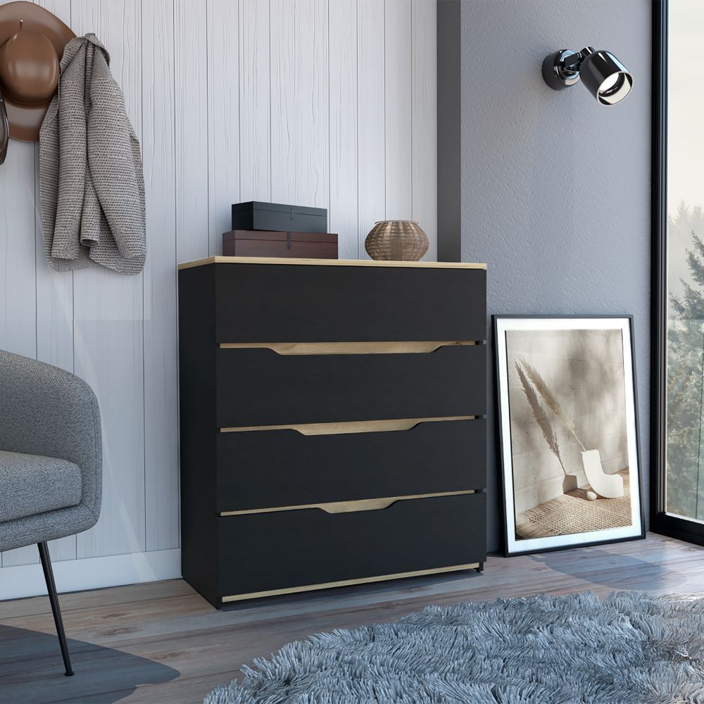 Black / Light Oak Color
