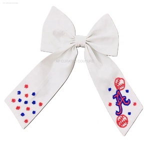 Designer Handmade Women Children Fashion Multi Color Hair <strong>Bows</strong> Head Band Embroidered Beaded <strong>Bows</strong> - Product Image 4