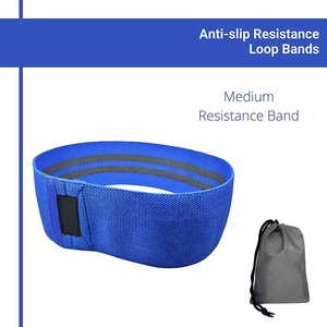 2021 precios al por mayor tela elástica de algodón para cadera ejercicio resistencia círculo bandas Fitness Set con lazo cubierto de tela - Product Image 2