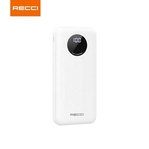 Recci便携式充电器液晶显示器电源组4个USB输出电池组备份双输入usb-c手机充电10000毫安 - Product Image 1