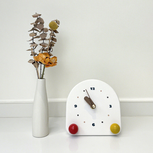 Vriendelijke Minimalistische Moderne Decoratieve Diatomiet Bureau Wandklok Enkelvoudige Silica Uurwerk Voor Thuiskantoor Woonkamer - Product Image 2