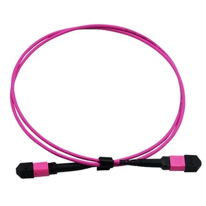 MPO cable 4.5m/15FT 12 24 Cores OM4 OM3 MPO fibre OS1 OS2 g657a mpo fiber patch cord PVC OFNR OFNP <strong>MTP</strong> jumper - Product Image 1