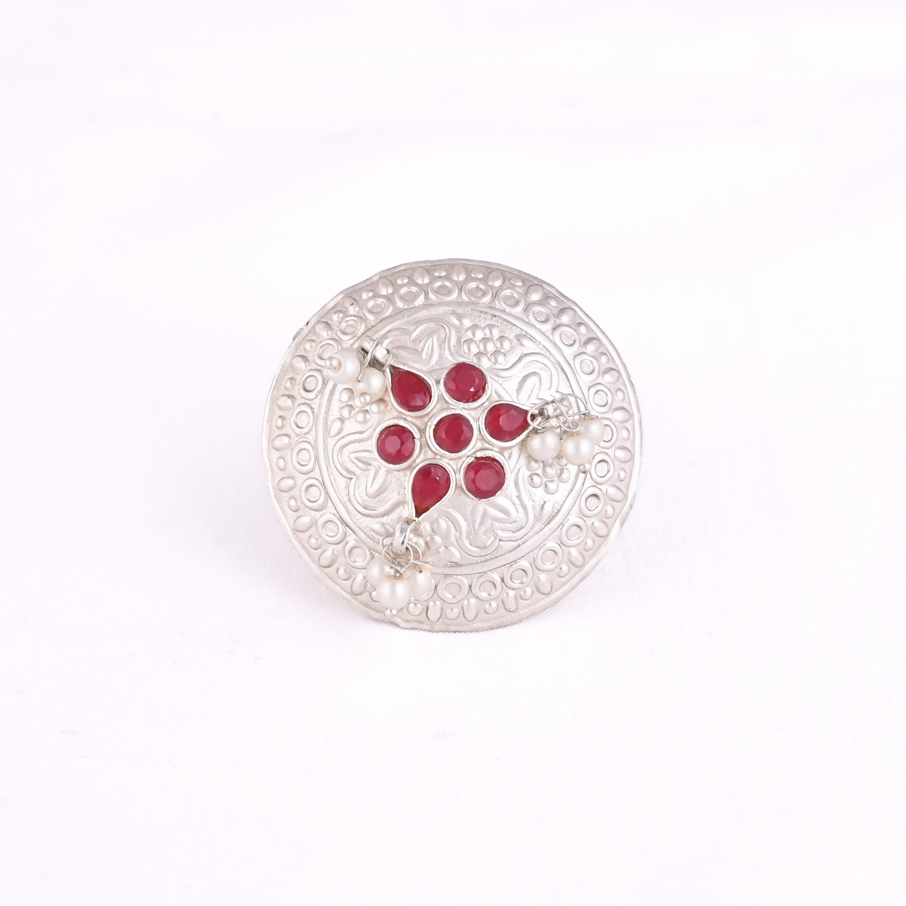 Silver, White, Red