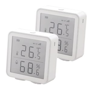 Tuya Smart Temperature <strong>Humidity</strong> Brightness <strong>Sensor</strong> Wireless Wi-Fi LED <strong>LCD</strong> <strong>Display</strong> Screen Works Smartlife App Made Durable Plastic - Product Image 1