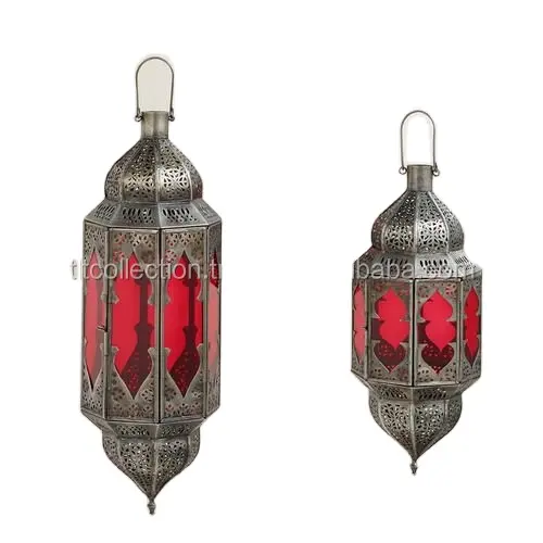 Acquista lanterna a candela marocchina di alta qualità con fabbricazione di vetro colorato personalizzata in India in vendita a prezzi bassi