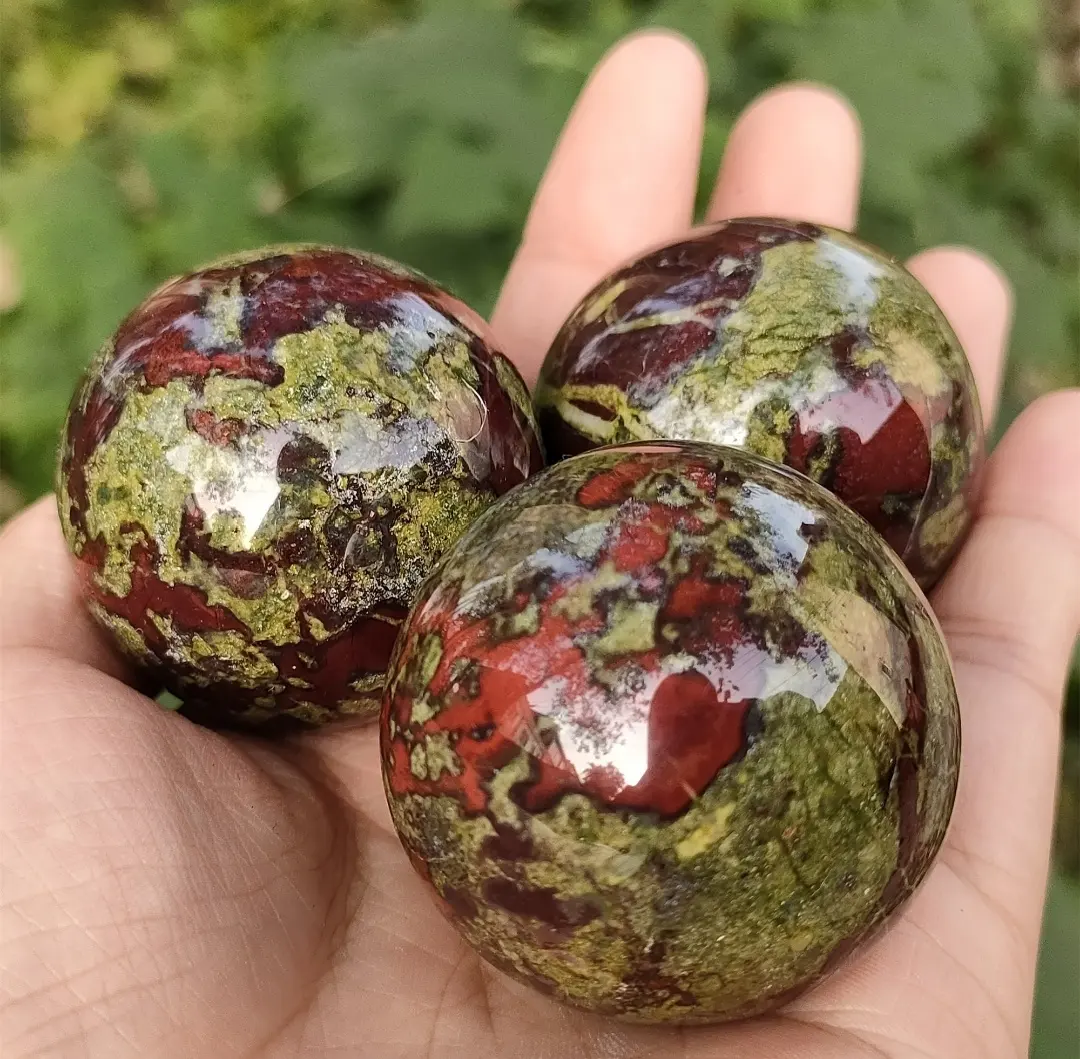 Esferas de cuarzo de alta calidad, piedra de sangre de dragón, BOLA MÁGICA curativa de cristal, de Exis