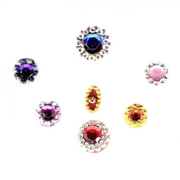 2024 Exclusive Design Big Stone Unique Colour Bindi Temporary Non Toxic Skin Friendly Adhesive Temporary Sticker fancy Product