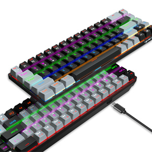 <strong>Customized</strong> HXSJ V800 68-<strong>key</strong> Mechanical <strong>Keyboard</strong> E-sport RGB ABS Red Axis&amp;blue Axis Type-C Gaming Wired <strong>Keyboard</strong> for <strong>Computer</strong> - Product Image 5