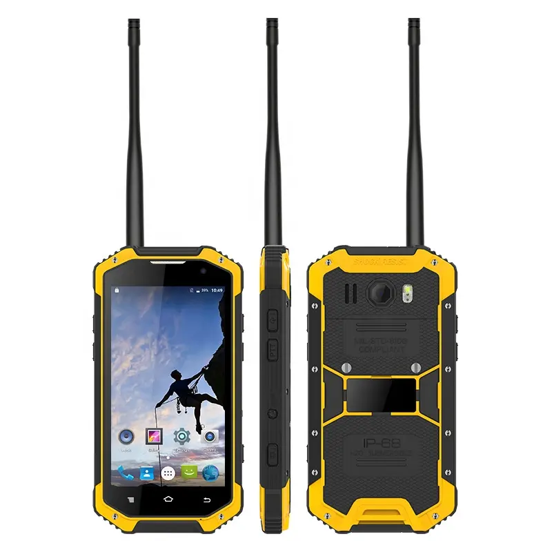 IP68 Wasserdichtes Funkgerät 4,7-Zoll-Bildschirm 3GB RAM UHF Walkie Talkie-Mobiltelefon mit Barometer UNIWA W3