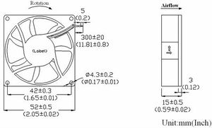Ruleman yüksek hızlı 24v 45w eksenel DC Fan 52x15mm emme için tic tic RTX 2000 soğutma bilgisayar soğutucu alüminyum malzeme - Product Image 2