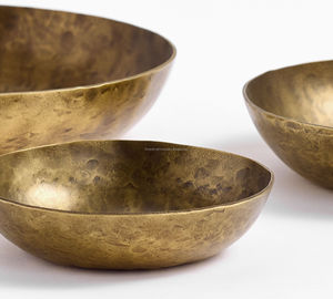 Customised Modern Plant Home Decor Set Antique Brass Aluminium Stacking Bowls 3 Low <strong>Bulk</strong> for Christmas Wedding Metal Handicraft - Product Image 2