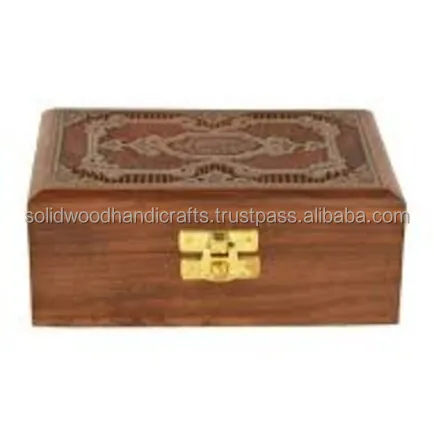 Caja del Tesoro de palisandro, caja organizadora de recuerdos, joyero de cedro antiguo, cajas de madera tallada
