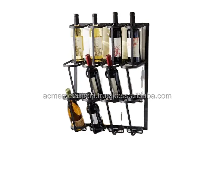 Настенный держатель для вина, 5 бутылок, органайзер для хранения, винтажный стиль, бармена, декор для столовой, столешница, бутылки, индивидуальный дизайн