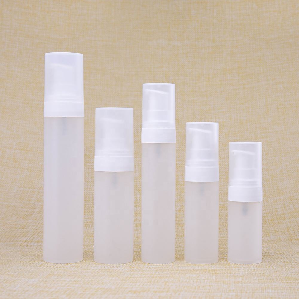 ขวดโปร่งแสง/ปั๊มโลชั่นสีขาวพร้อมฝาปิด