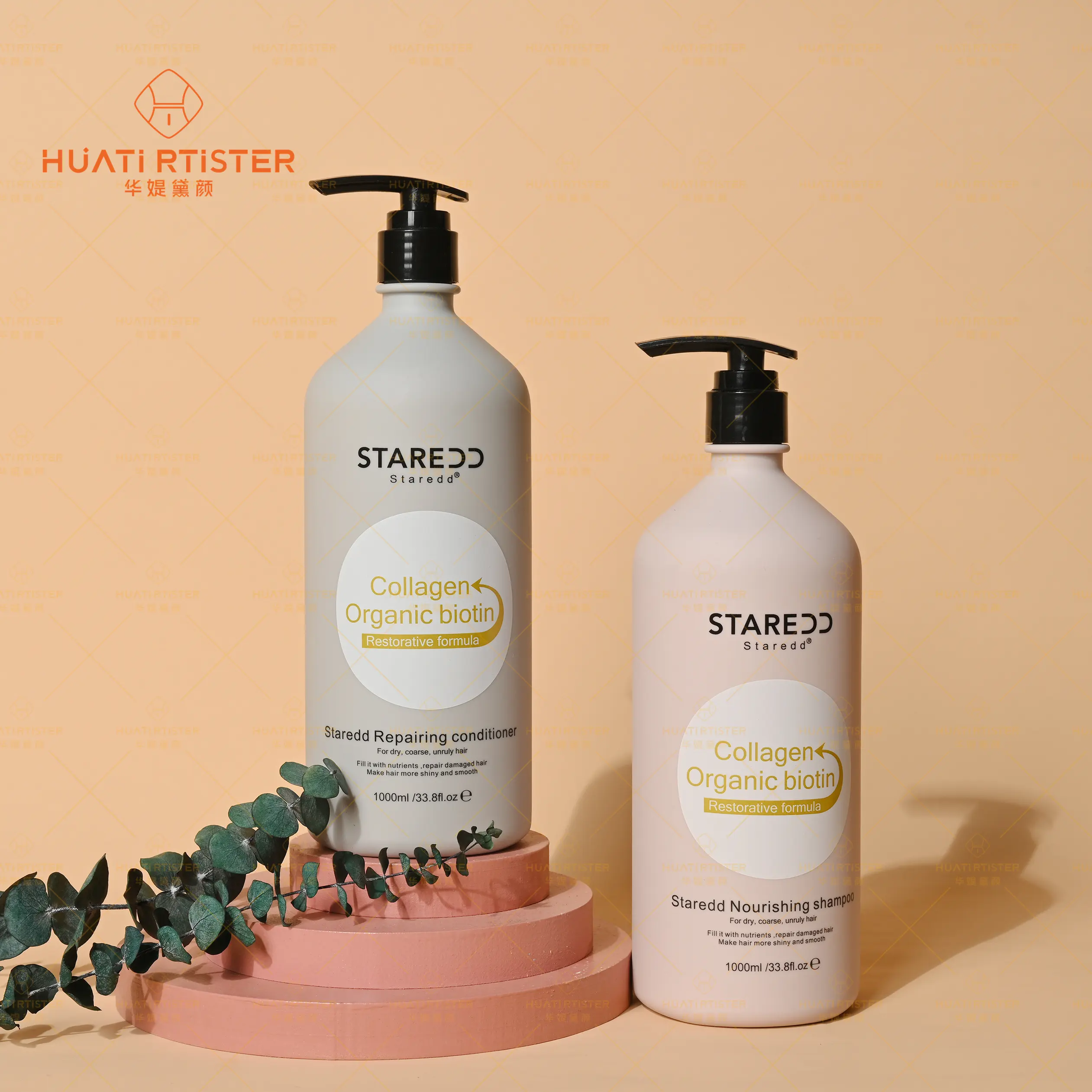 Huati Sifuli STARECC organics 1000ml saç baş masaj aleti şampuan ve saç kremi anti denge canlandırmak şampuan inceltme