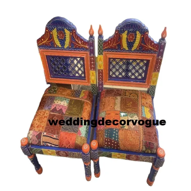 Set di sedie tradizionali in legno indiano mobili da soggiorno mobili per la casa mobili da sposa