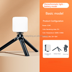 טבעת מרובעת אור בסיסית שולחן עבודה tripod חצובה מיני סוללה ניידת הוביל וידאו selfie וידאו נייד מחשב מצלמה נייד מחשב למלא אור
