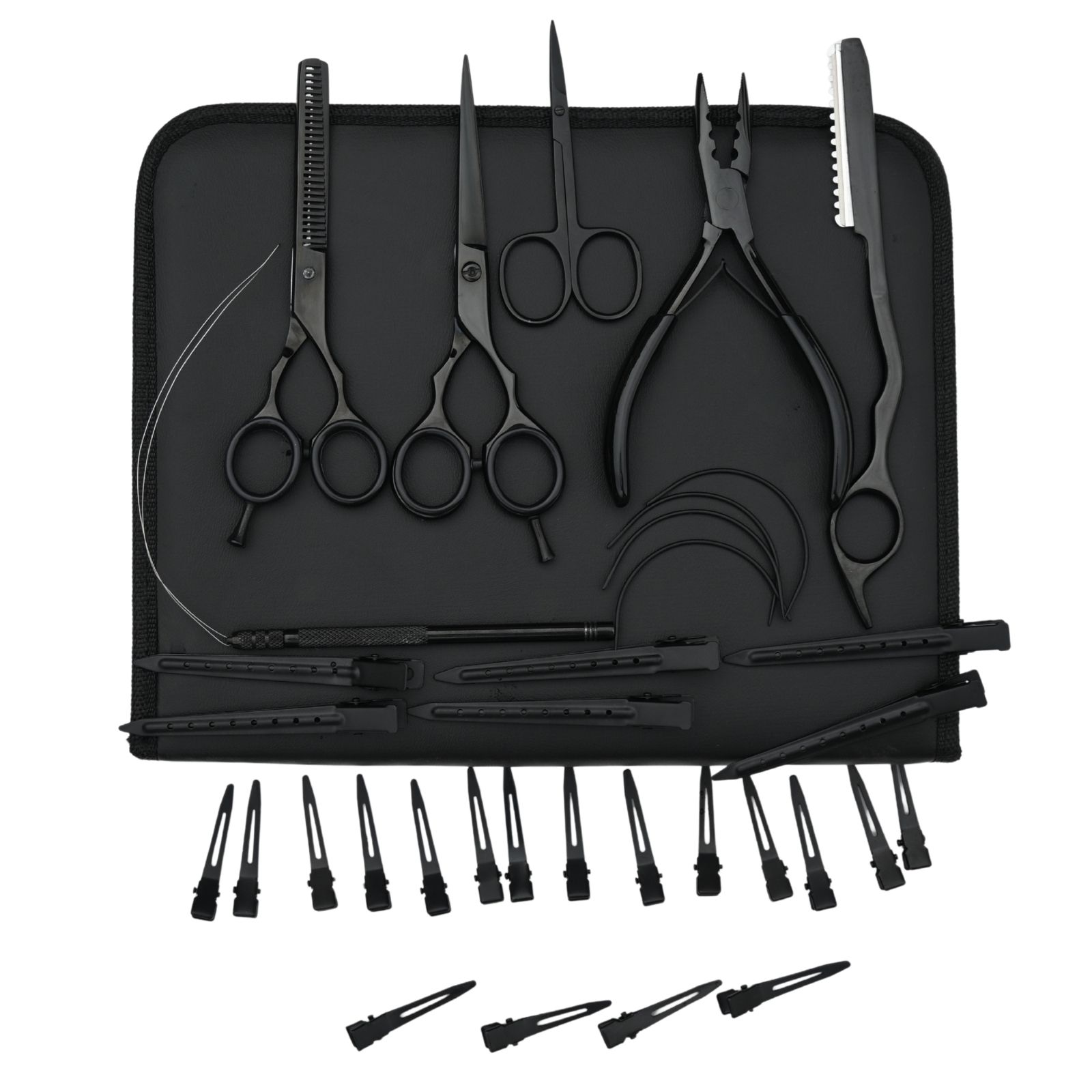 Black Hair extension Tools kit