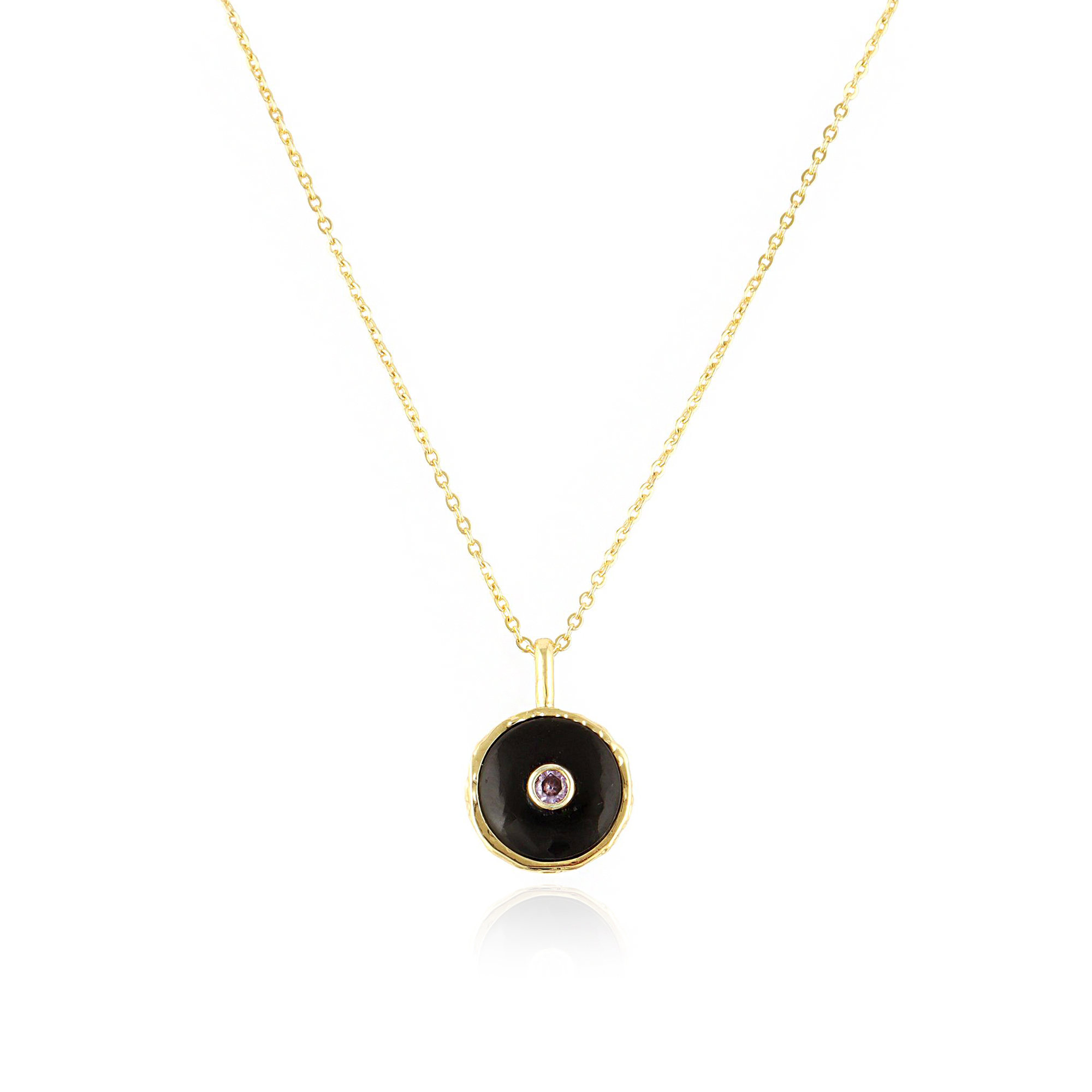 Black Onyx & Purple CZ
