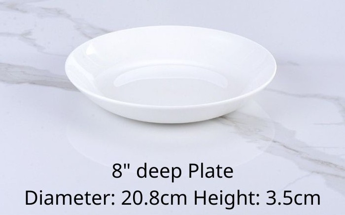 8-inch deep plate