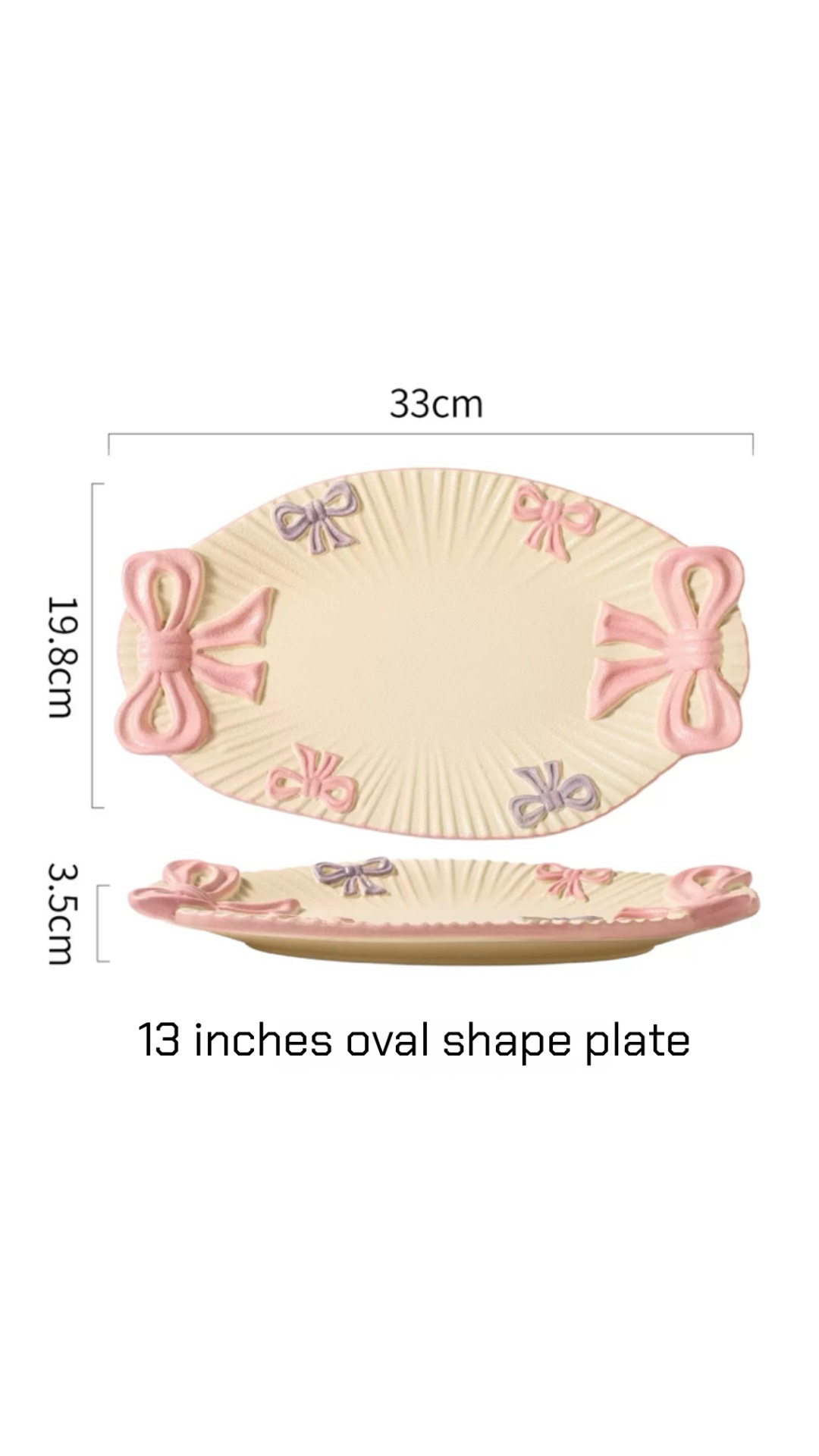 Plato ovalado de 13 pulgadas