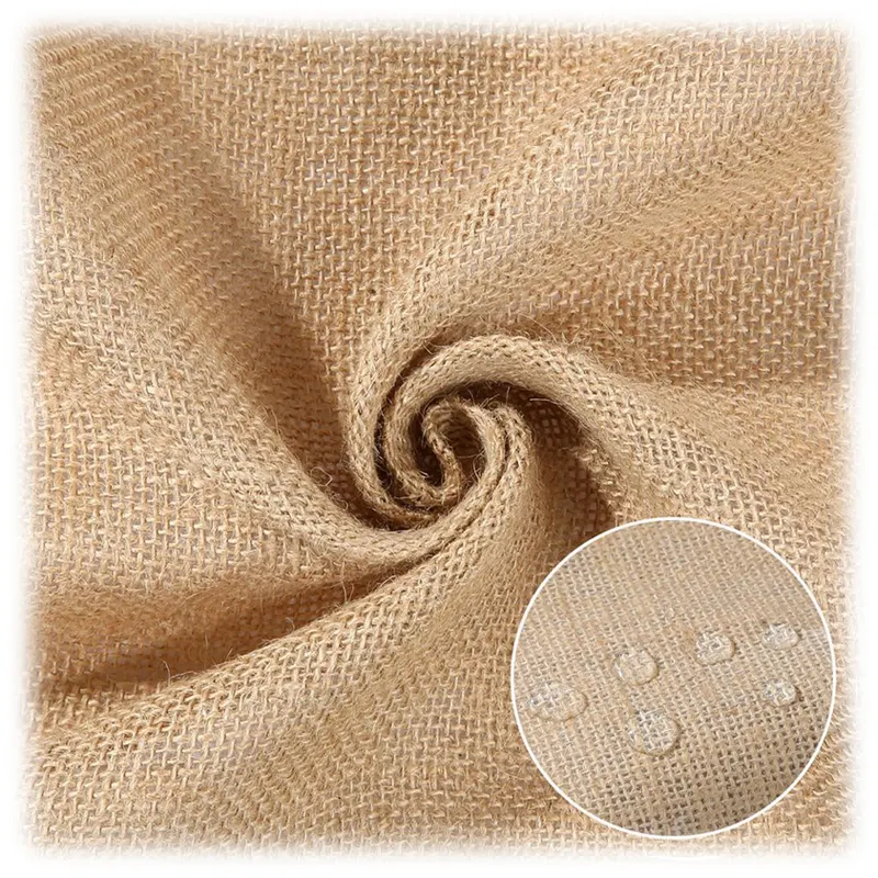 Hilo de yute decorativo ecológico hecho de fibra de yute 100% Ute Bag telas de arpillera para ropa